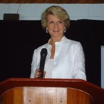 Minister Bishop giving a short speech